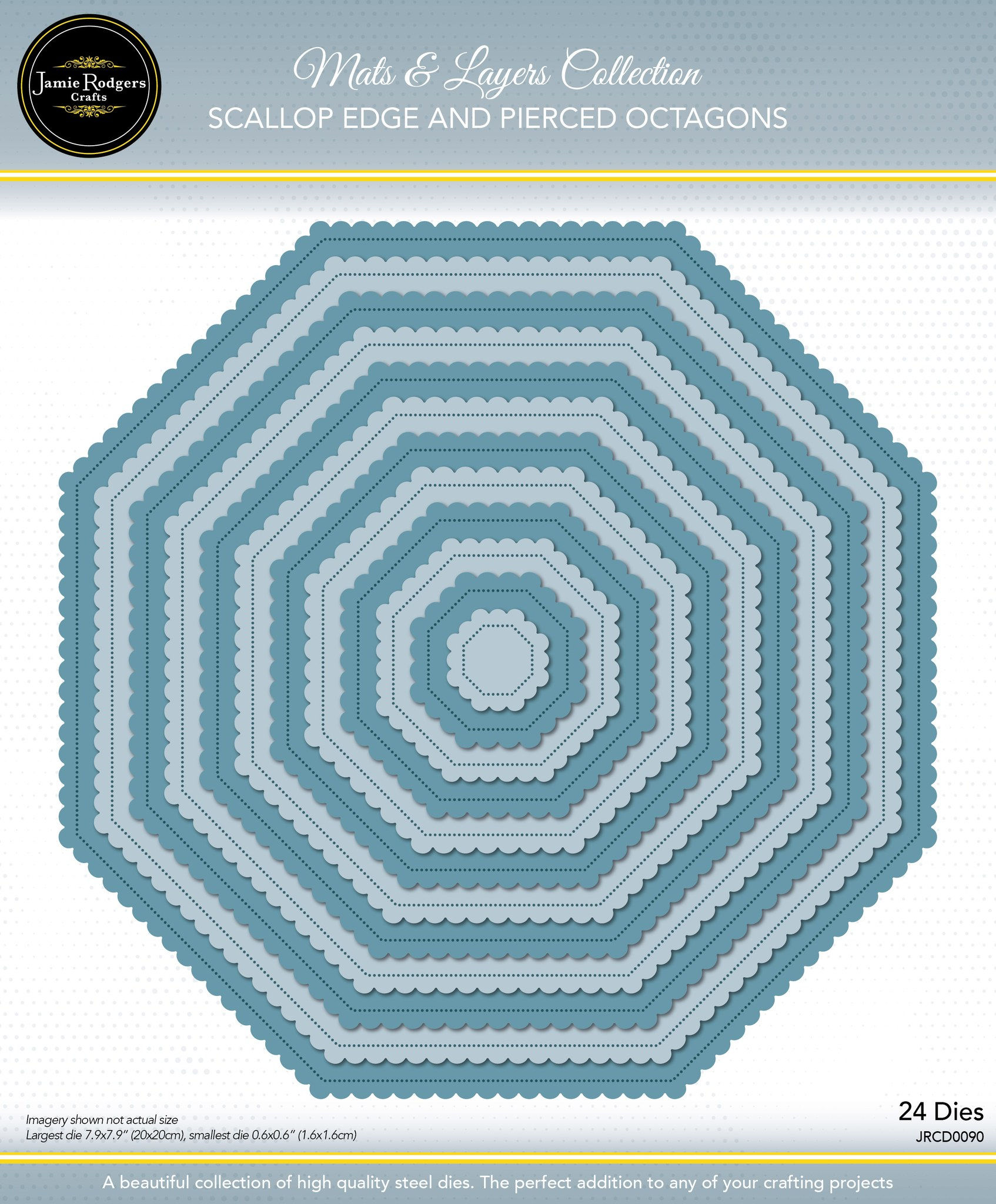 Scallop Edge & Pierced Octagons Die Set - Mats & Layers by Jamie Rodgers Crafts