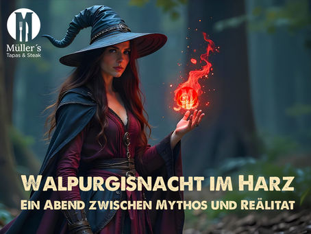 Hexenkostüm mit Flamme bei Walpurgisnacht in Goslar Harz, magische Atmosphäre