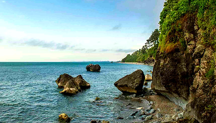 Black Sea and rocky beach Tsikhisdziri - Click to read the article Discovering Adjara: Georgia’s Seaside Jewel