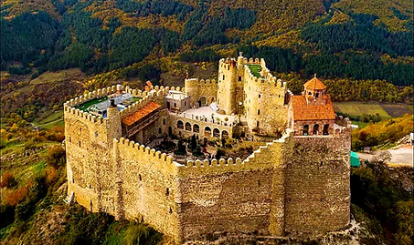 Aerial view of Mzovreti Monastery - Click to open the article Shida Kartli: Georgia's Historic Heartland