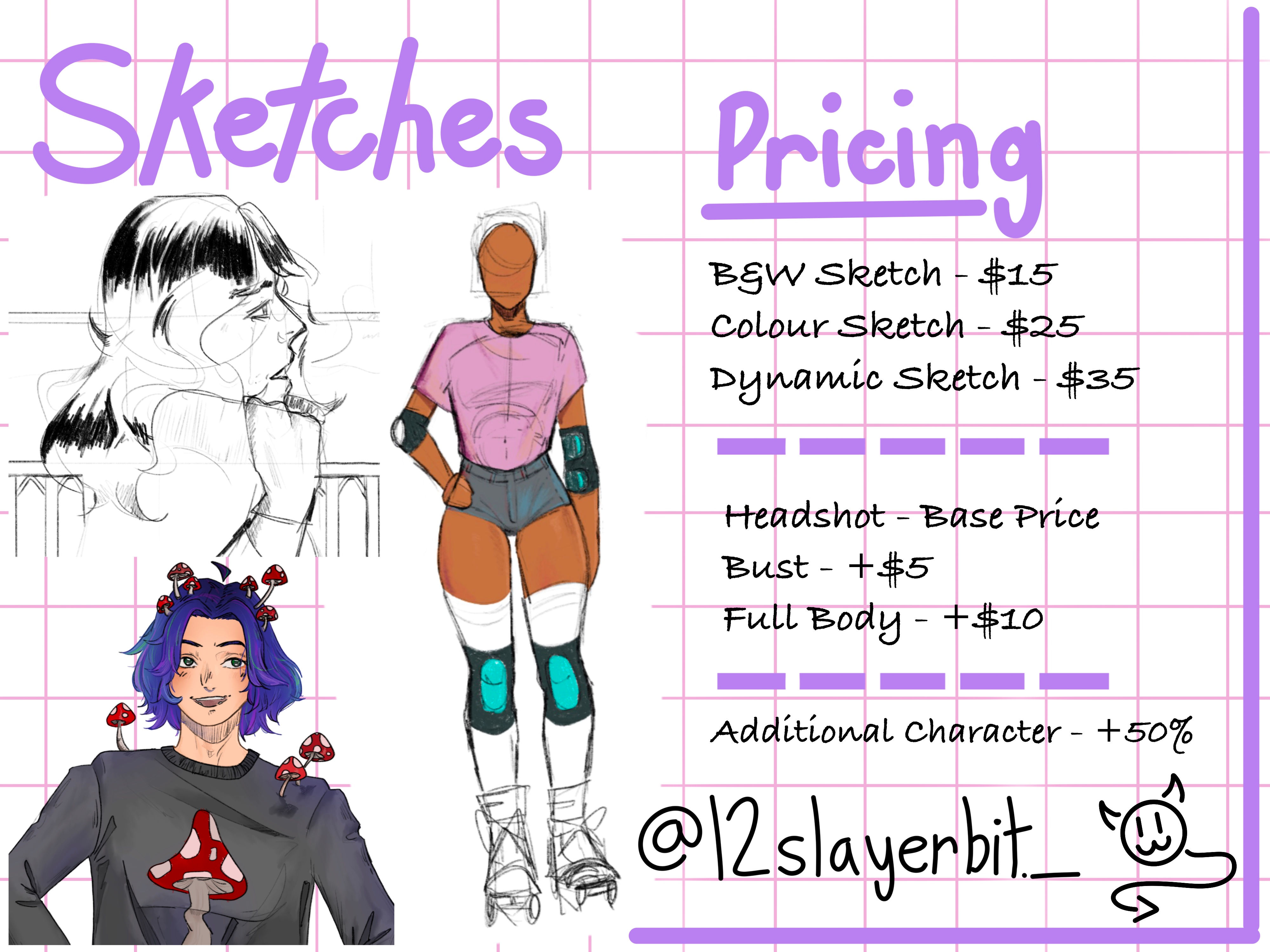 Sketches - Customizable - See Description for Pricing