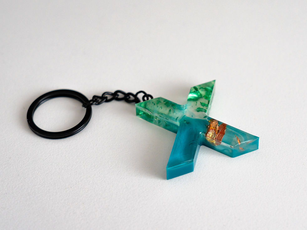 Miniaturbild: Schlüsselanhänger GRÜNER KUPFER OZEAN