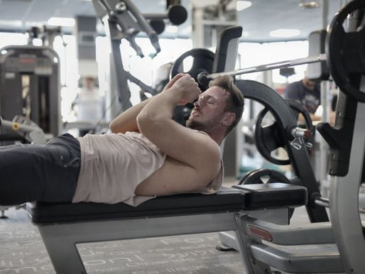 Man working out in the gym