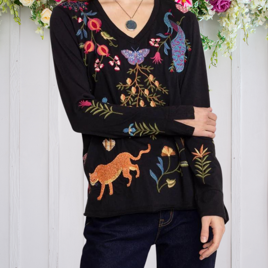 Adela Slit Sleeve Tee