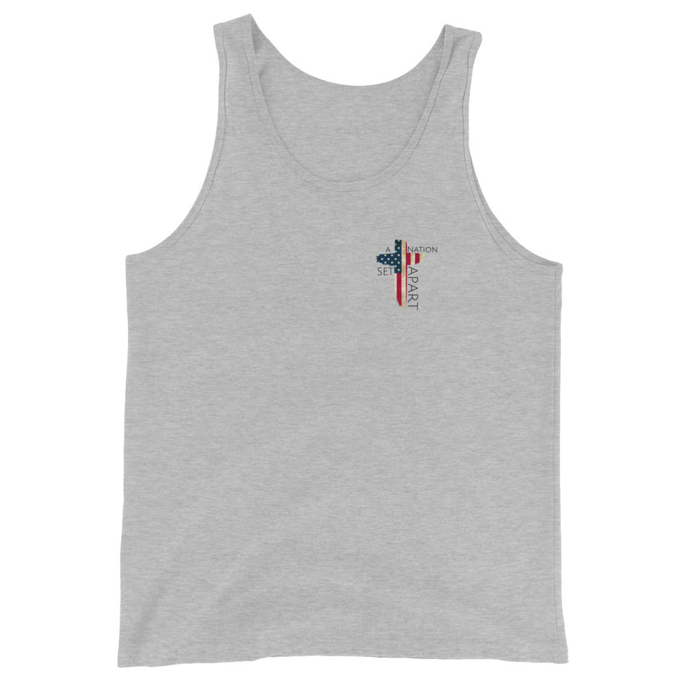 Men's Tank Top- JESUS is the ANSA Small Emblem