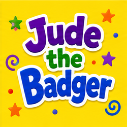 Jude the Badger book cover, Silly Animal Limericks™
