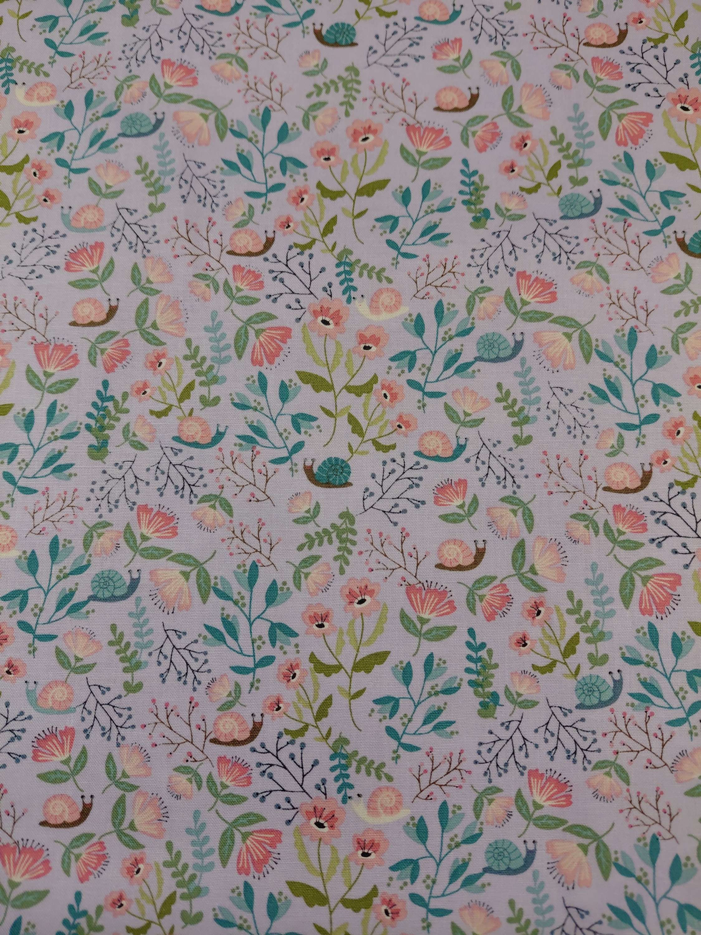Le Petit Escargot - Hiding Out Lavender Fabric - Sold By The FQ
