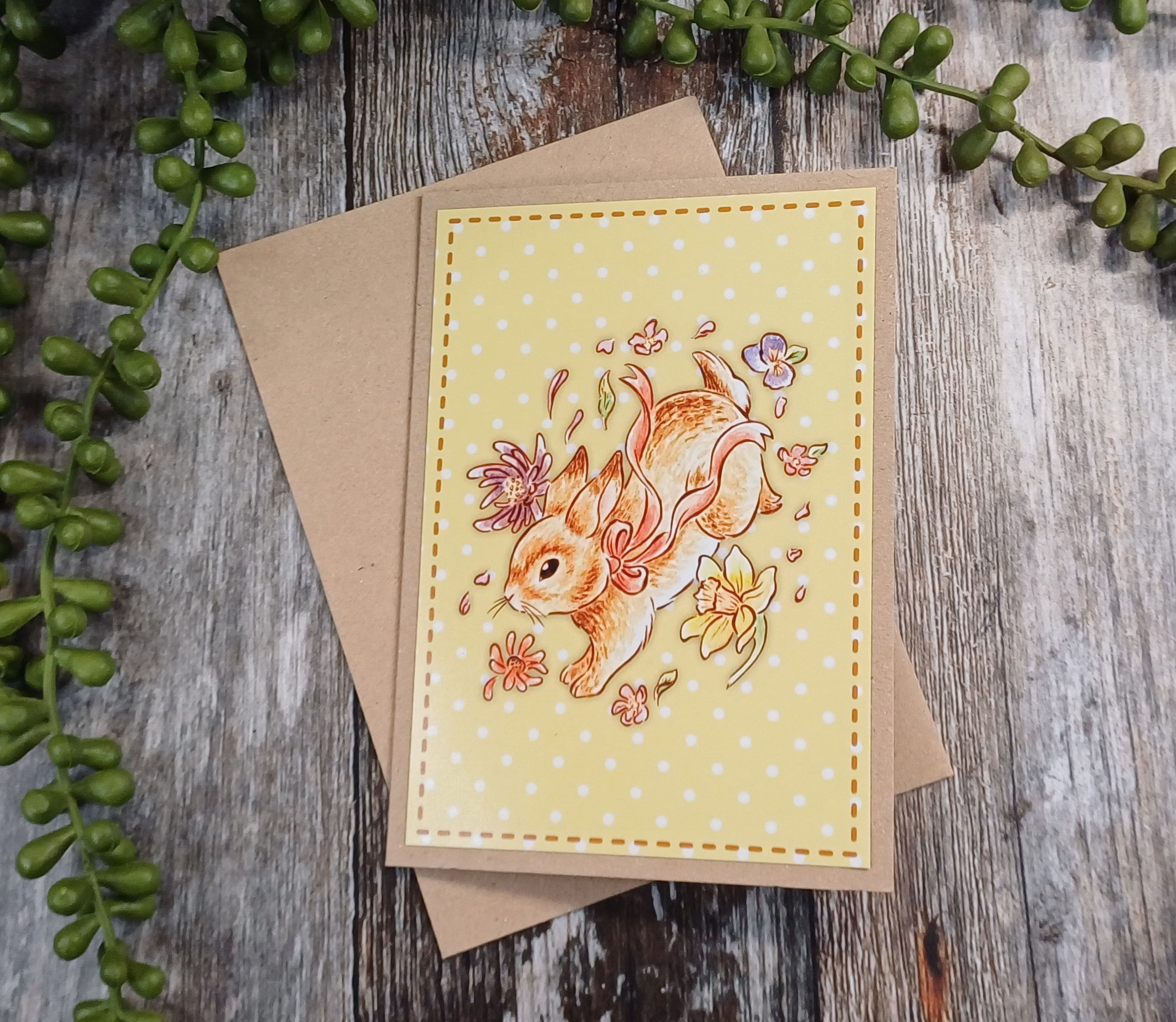 Jumping Luna A6 Greeting Card