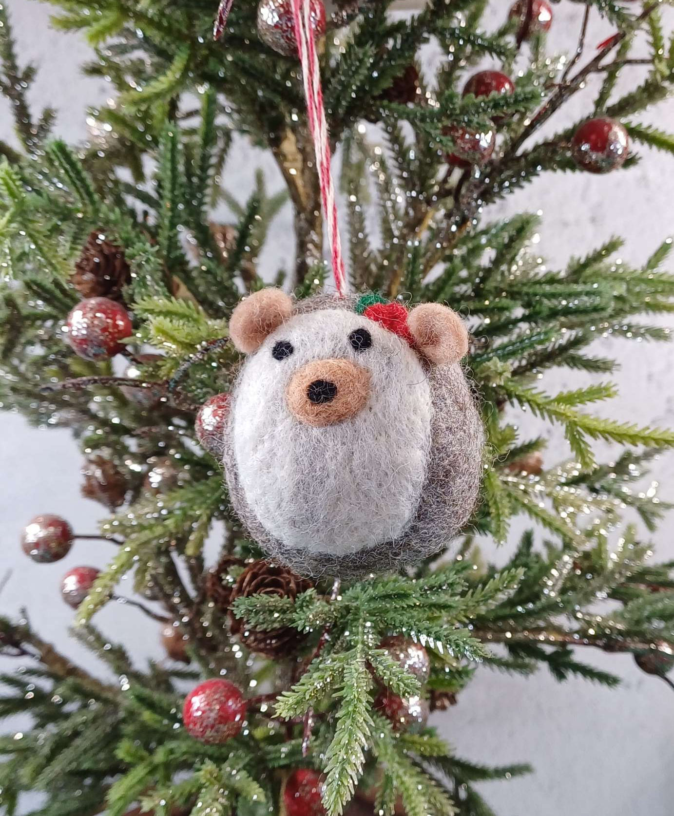 Felt Hedgehog Decoration