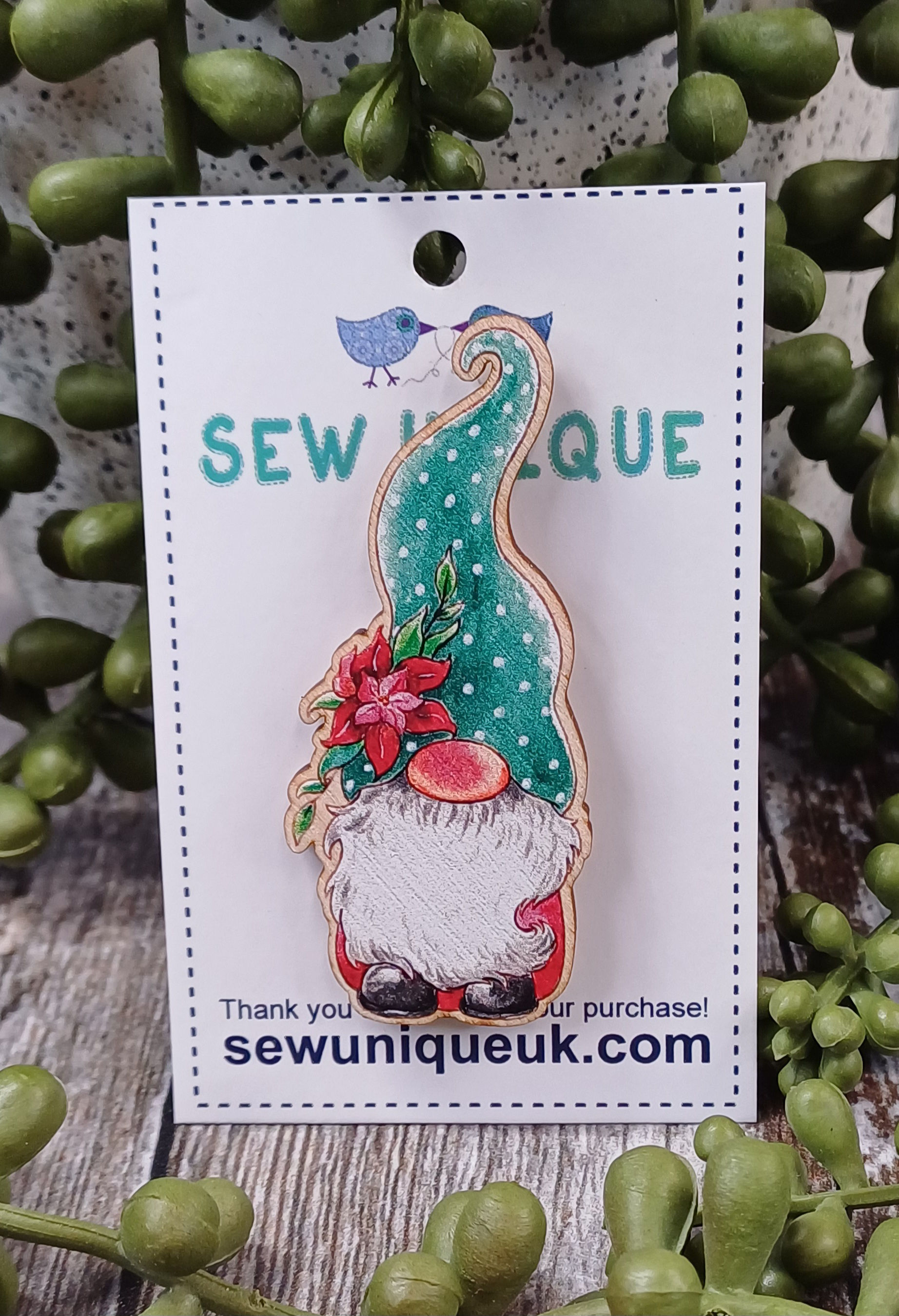 Norbert Christmas Wooden Pin