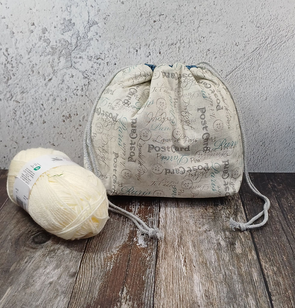 Postcard Drawstring Medium Project bag