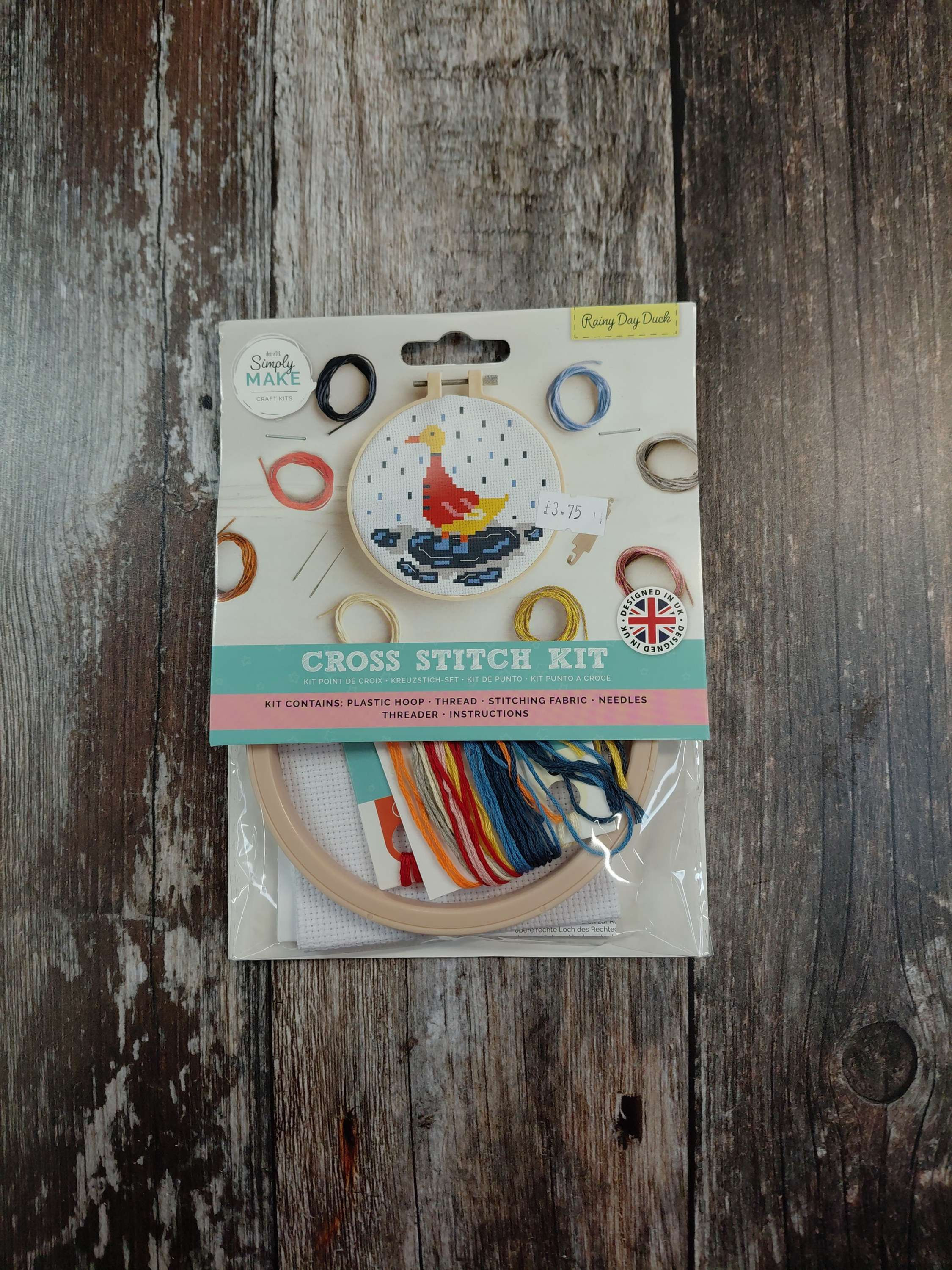 Simple Make Rainy Day Duck Design Cross Stitch Kit
