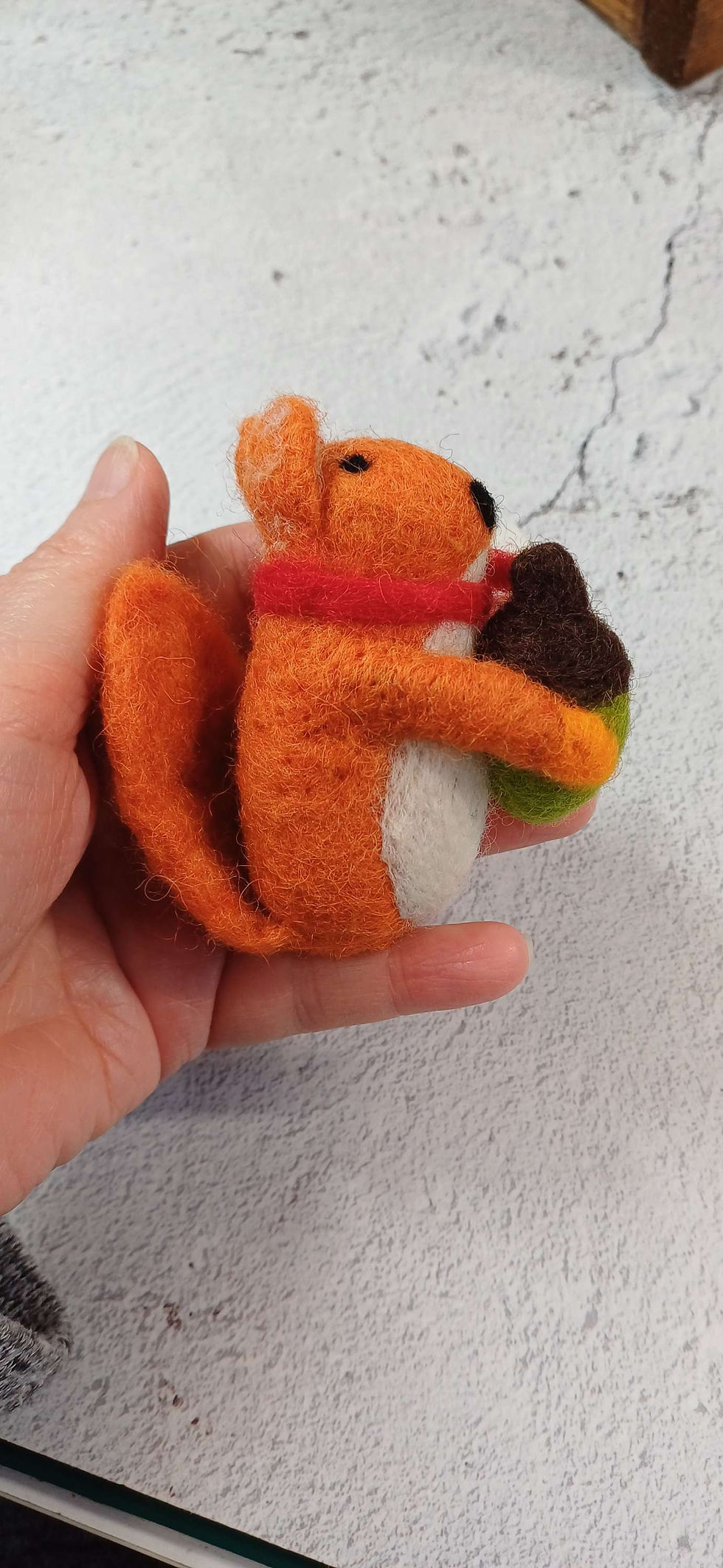 Thumbnail: Felt Squirrel With Acorn Decoration