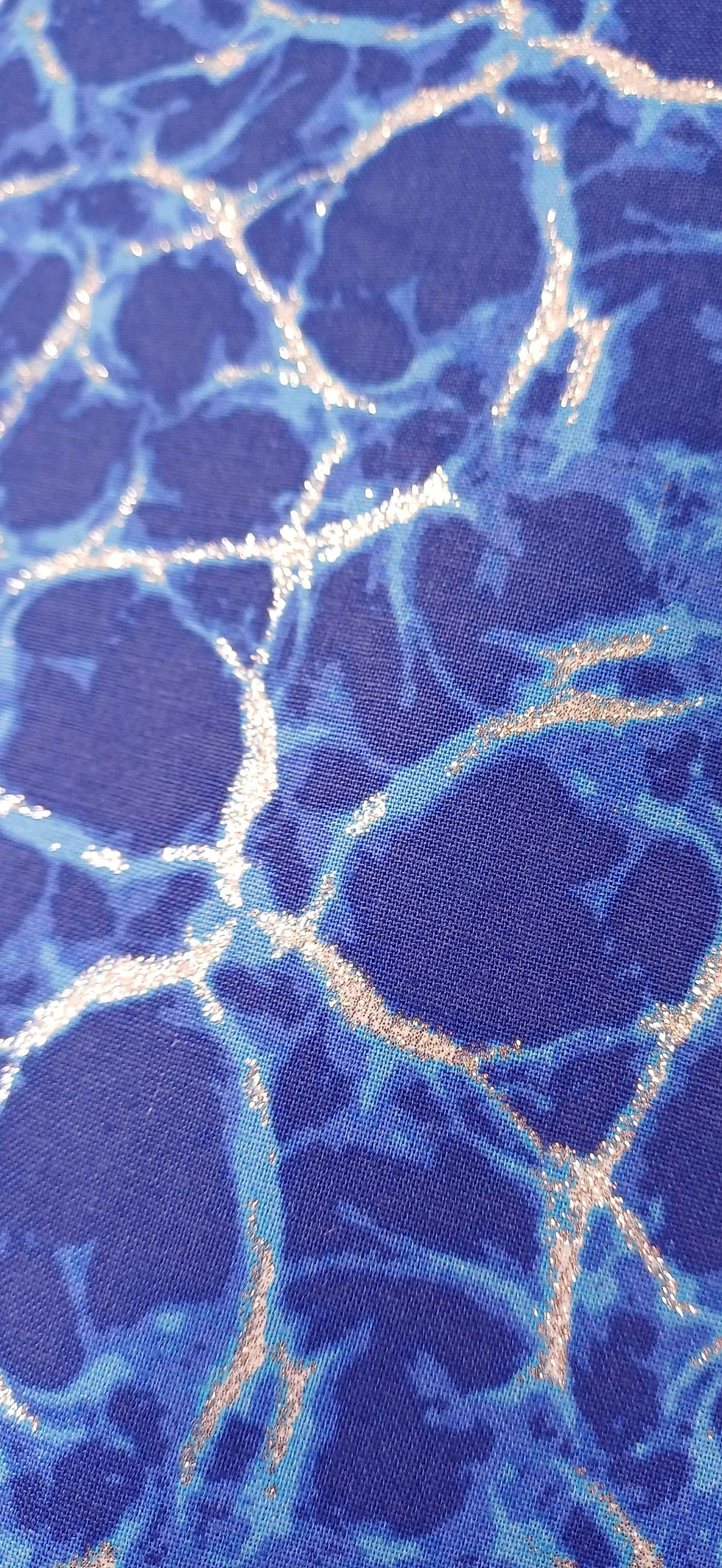 Thumbnail: Blue Glitter Waves  - Sold By The Fat Quarter