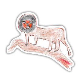 Adolophus' Lion Sticker