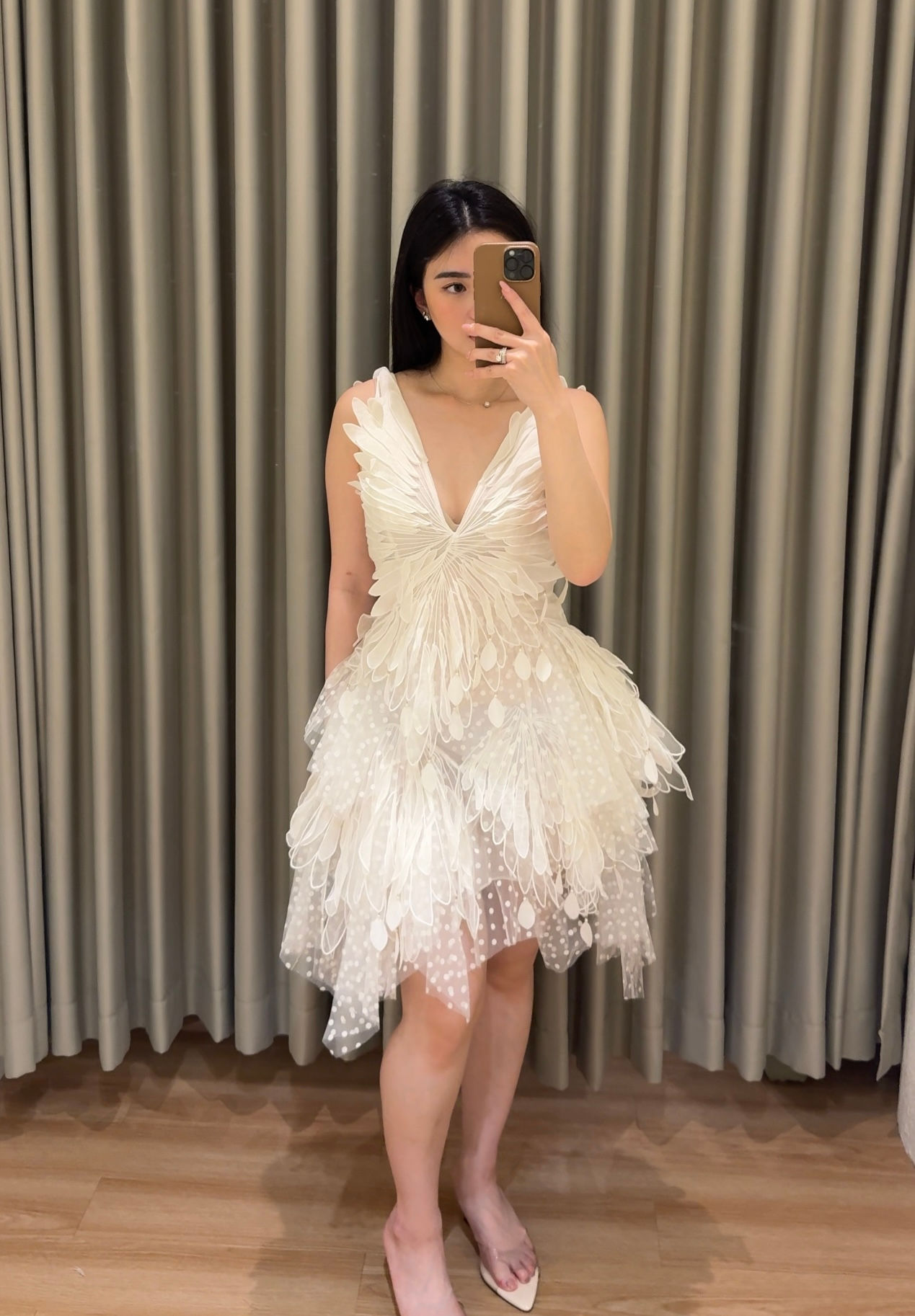 ZM63 - Zimmermann Rhythmic Fluted Mini Dress