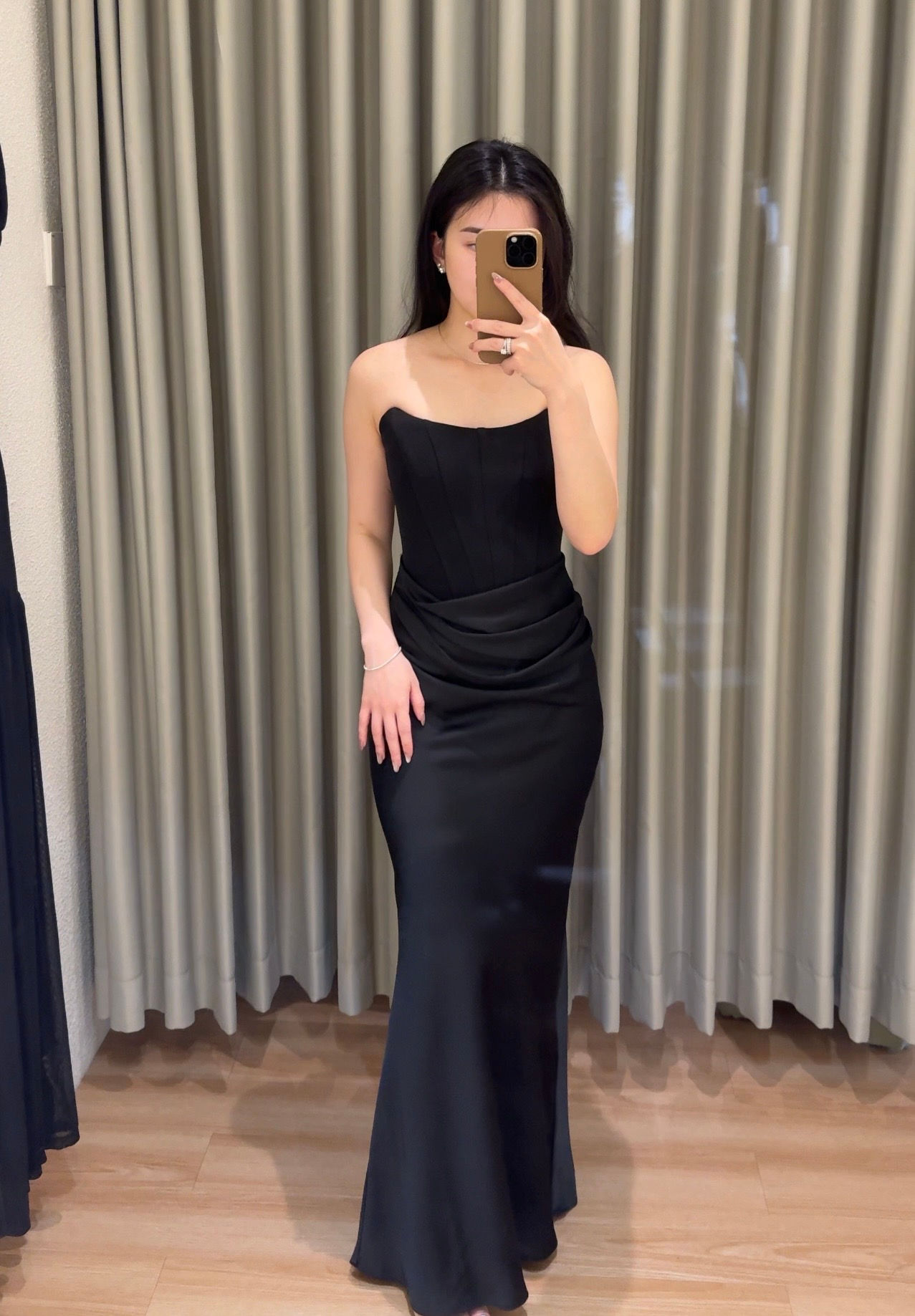 FN01 - Forever New Isra Drape Strapless Maxi Dress