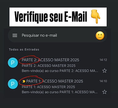 email que você recebe no acesso master