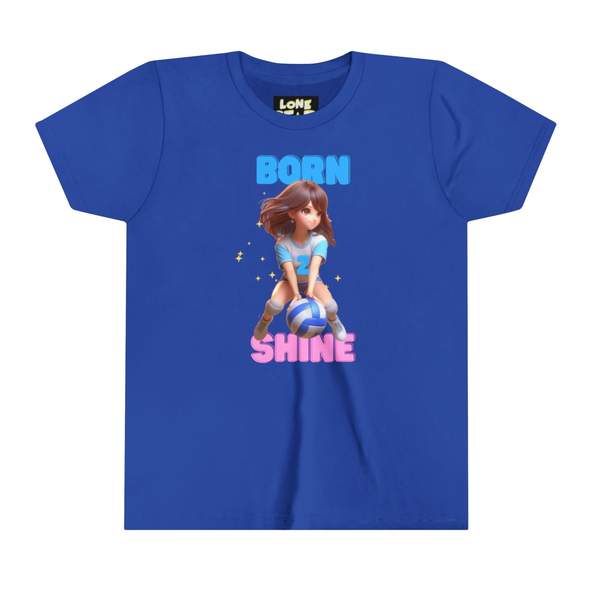 Youth Girls Volleyball Short Sleeve Born 2 Shine Tee
