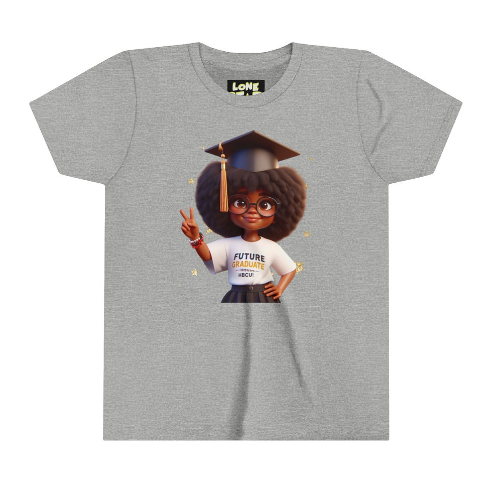 Thumbnail: Youth Girls Future HBCU Grad Short Sleeve Born 2 Shine Tee 