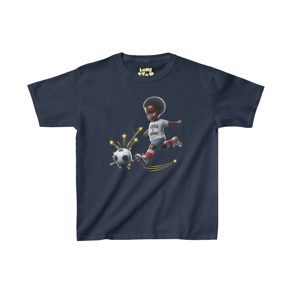 Thumbnail: Young Boy Kicking a Soccer Ball Born 2 Shine Tee 