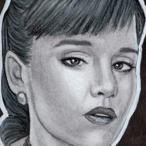 Sketch Card from the Topps Star Wars Master Work set of Qi'ra from the Solo film.