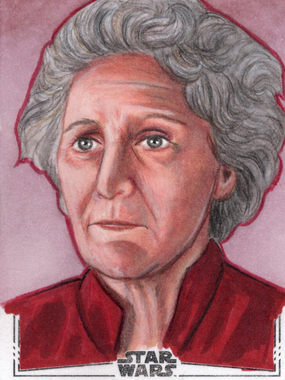 Smuggler's Outpost Star Wars Sketch Card of Maarva Andor from the Andor series.