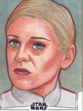 Smuggler's Outpost Star Wars Sketch Card of Dedra Meero from the Andor series.