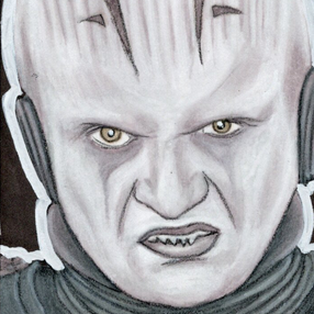 Sketch Card from the Topps Star Wars Master Work set of The Grand Inquisitor from the Kenobi series.