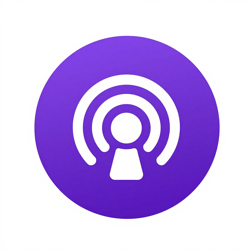 Apple Podcasts icon for the engage learn connect live podcast
