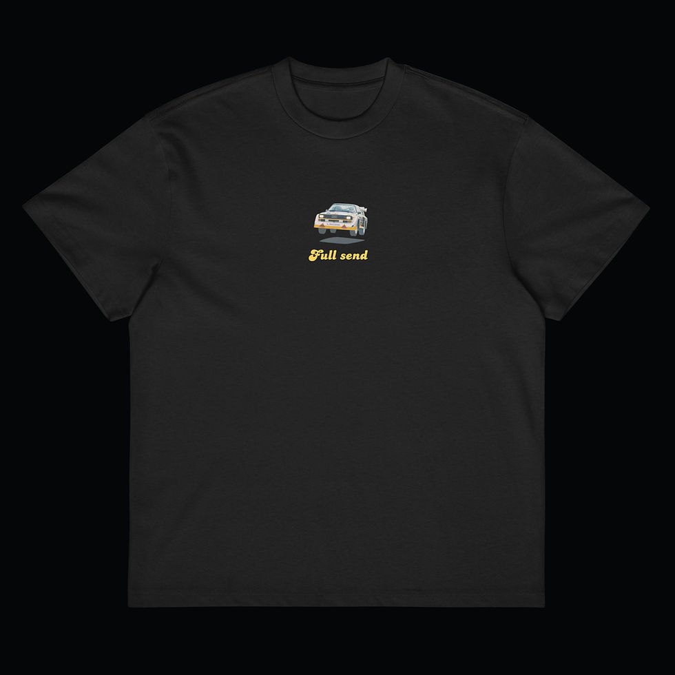Black Quattro Rally t-shirt front