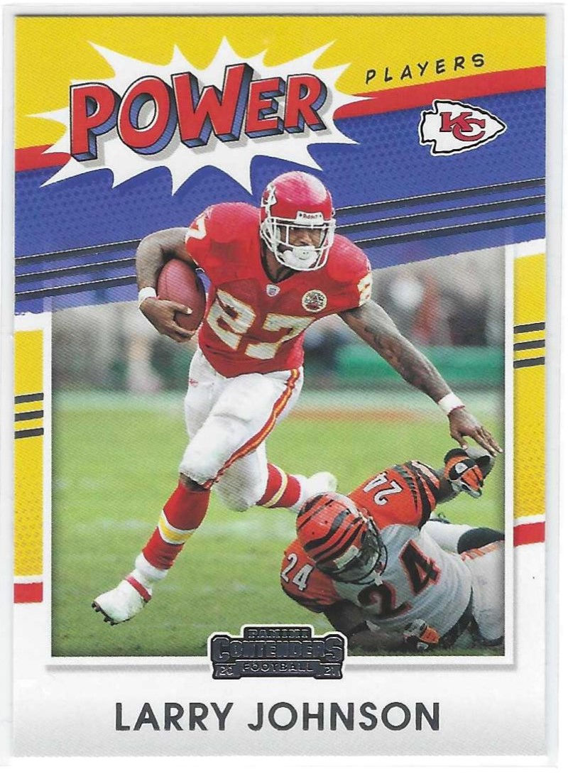 Larry Johnson 2021 Contenders Power Players #PP-LJO Kansas City Chiefs