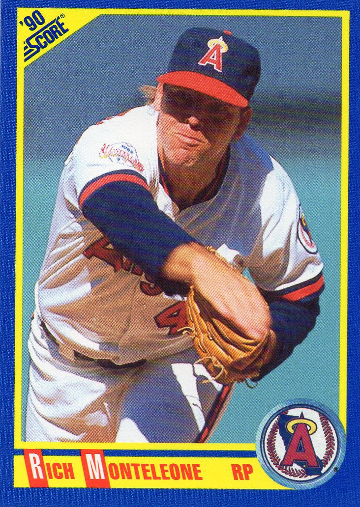 Rich Monteleone Rookie 1990 Score #565 California Angels