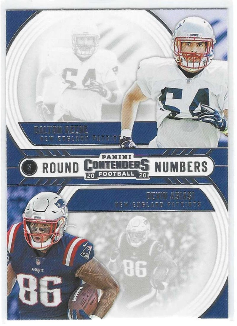 Dalton Keene/ Devin Asiasi 2020 Contenders Round Numbers #RN-KA Patriots