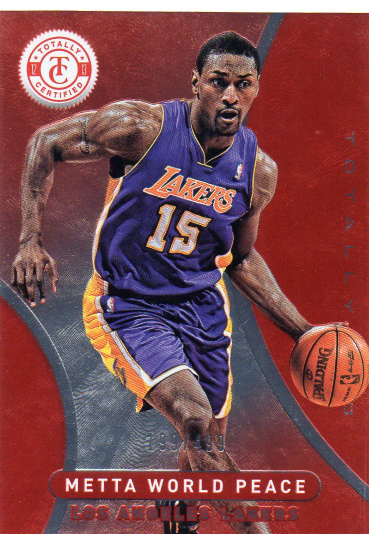 Metta World Peace  2012-13 Totally Certified Red #204 Los Angeles Lakers