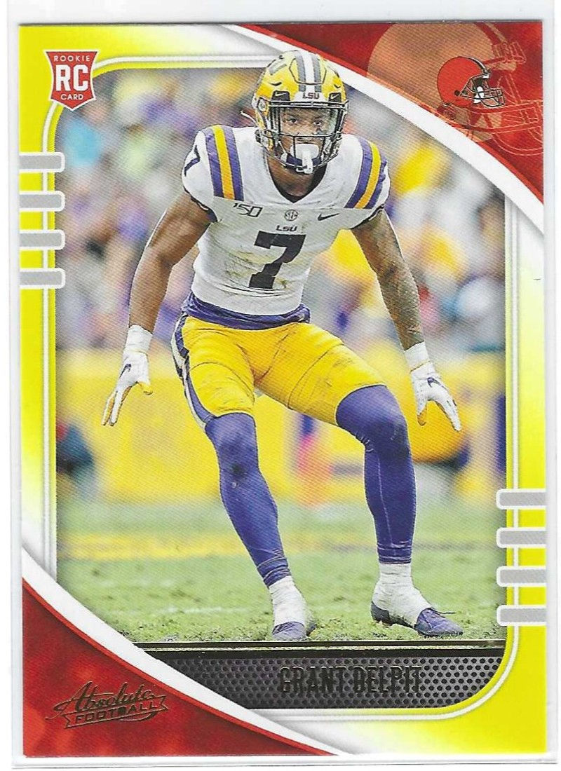 Grant Delpit Rookie 2020 Absolute Yellow #137 LSU/ Cleveland Browns