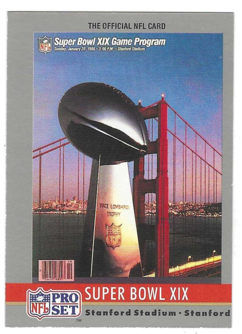 1990 Pro Set Theme Art #19 Super Bowl XIX