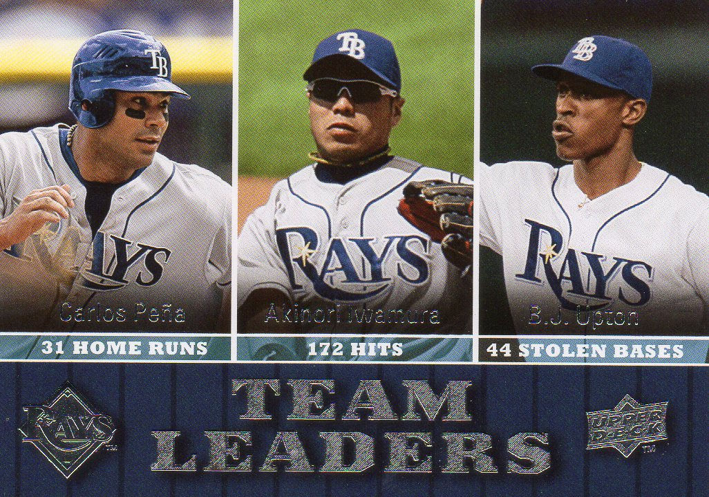 Carlos Pena/ Akinori Iwamura/ BJ Upton 2009 Upper Deck #443 Tampa Bay Rays