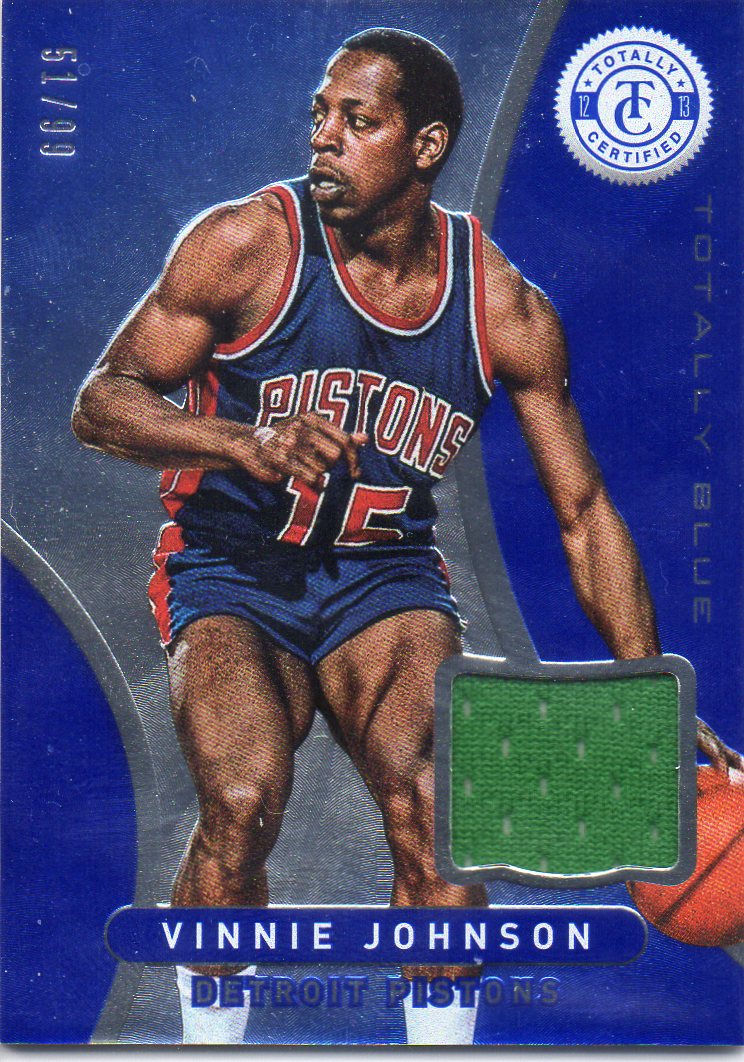 Vinnie Johnson 2012-13 Totally Certified Blue Materials #177  Detroit Pistons