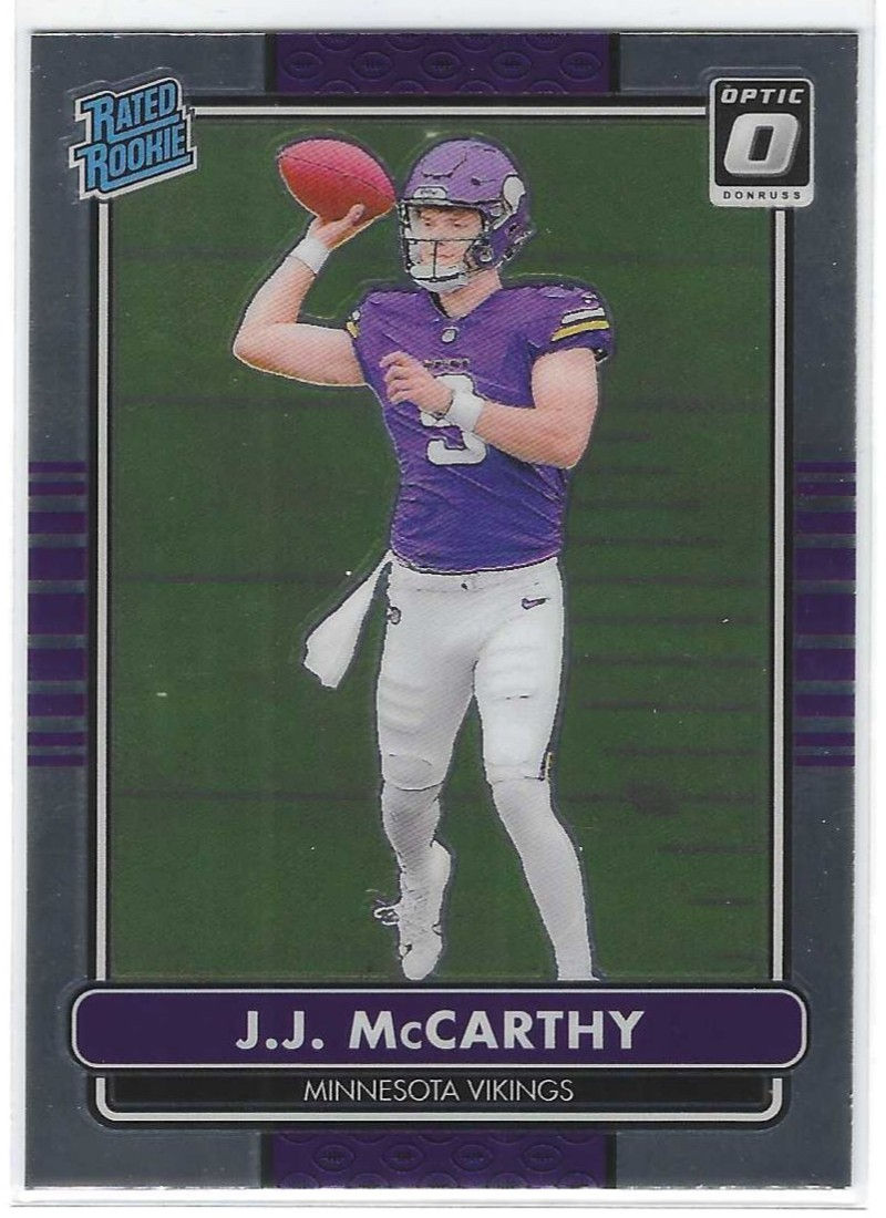 JJ McCarthy 2024 Optic 2014 Retro Series #10 Minnesota Vikings