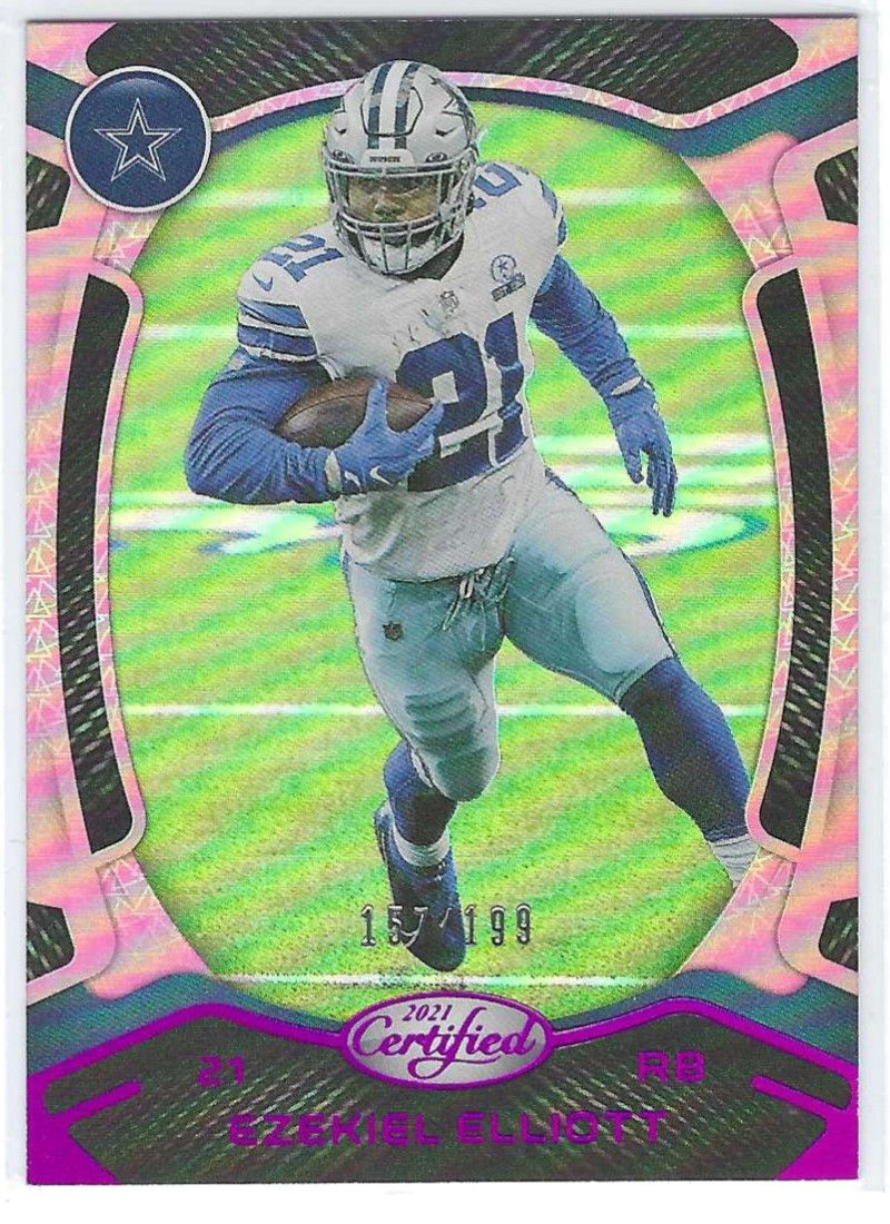 Ezekiel Elliott 2021 Certified Mirror Pink #53 Dallas Cowboys