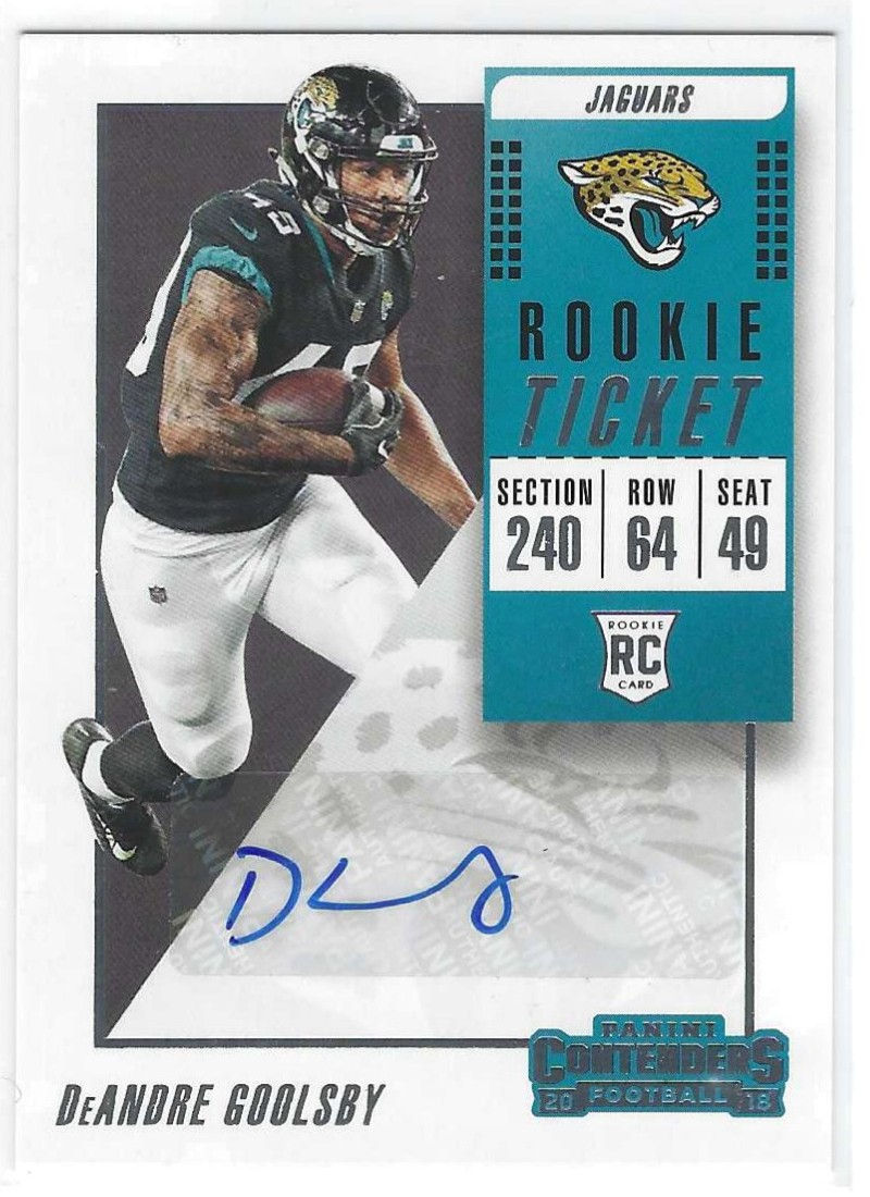 DeAndre Goolsby Rookie 2018 Contenders #314 Jacksonville Jaguars