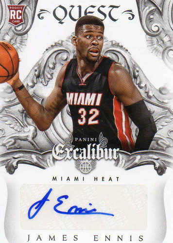 James Ennis Rookie 2014-15 Excalibur Quest Signatures #17 Miami