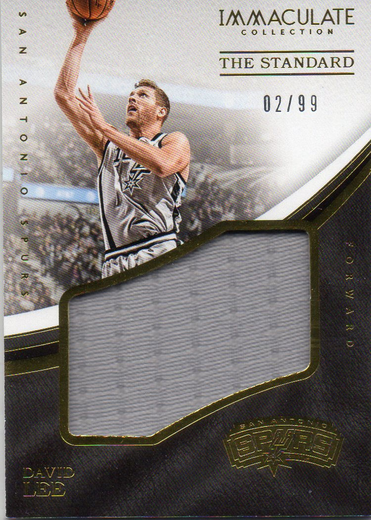 David Lee 2016-17 Immaculate Collection The Standard Relics San Antonio Spurs