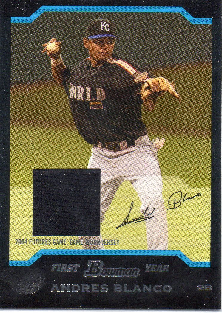 Andres Blanco 2004 Bowman Draft Futures Game Jersey Relics  Kansas City Royals