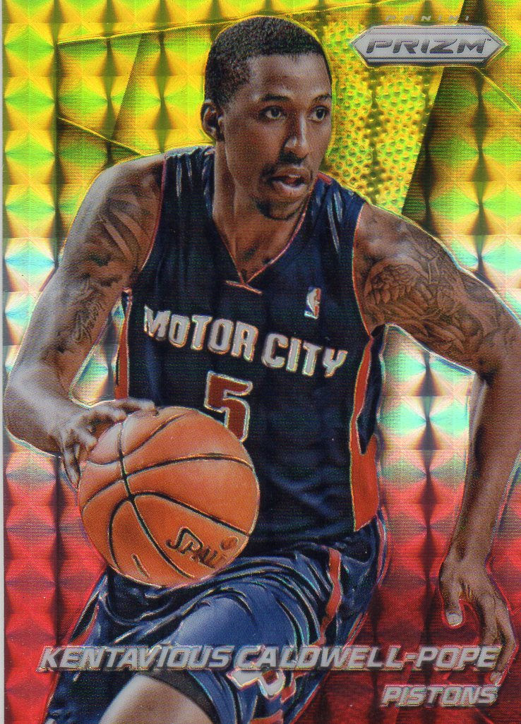 Kentavious Caldwell-Pope 2014-15 Panini Prizm Yellow and Red #76 Detroit Pistons