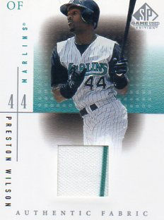 Preston Wilson 2001 SP Game Used Edition Authentic Fabric #PW  Florida Marlins