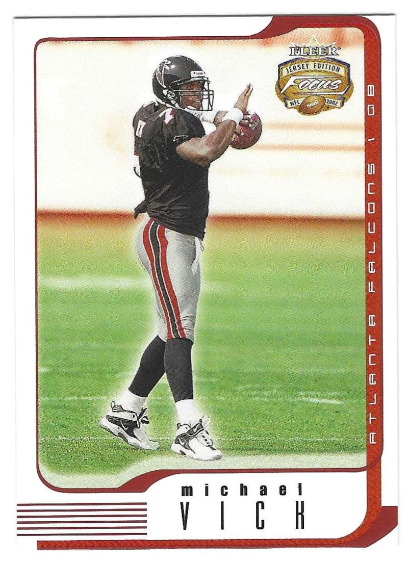 Michael Vick 2002 Fleer Focus Jersey Edition #96 Atlanta Falcons