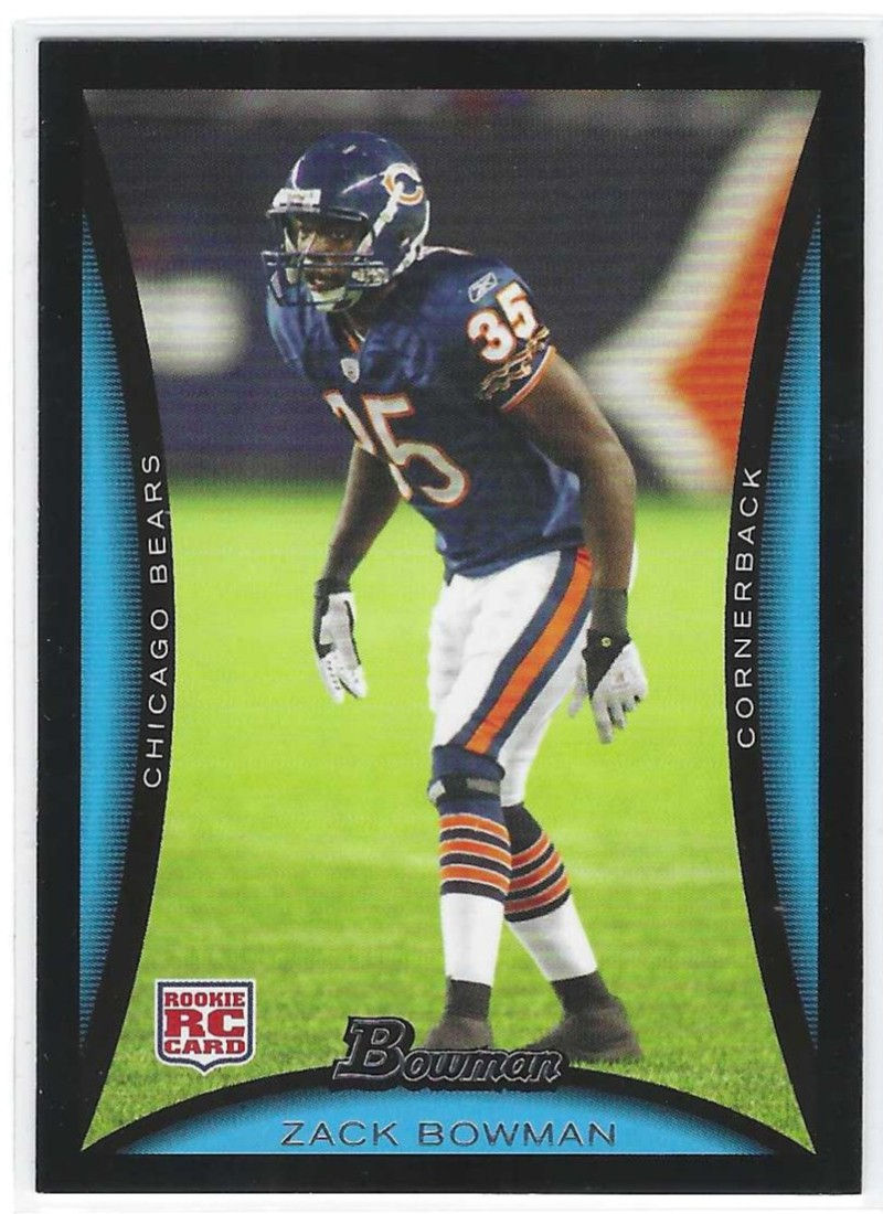 Zack Bowman Rookie 2008 Bowman #152 Chicago Bears
