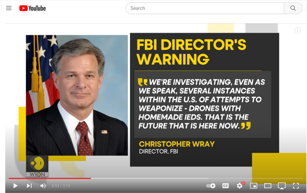 FBI Director Christopher Wray Discloses Domestic ‘Homemade IED’ Drone ...